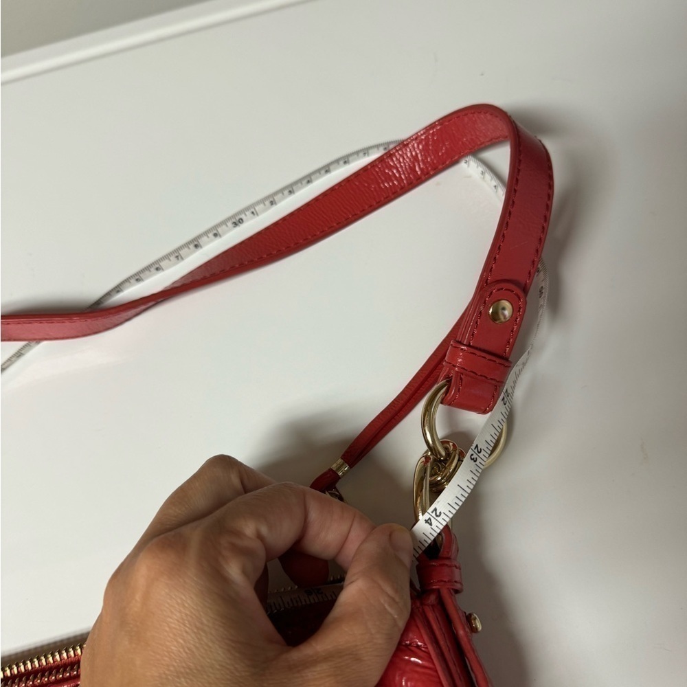 Elliott Lucca Red Leather Quilted Crossbody Bag - Picture 9 of 10